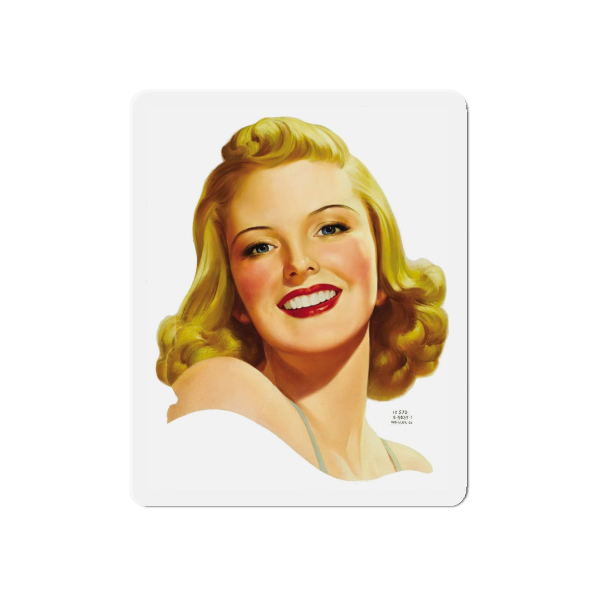 Blonde (Magazine Illustration) Refrigerator Magnet-6" × 6"-The Sticker Space