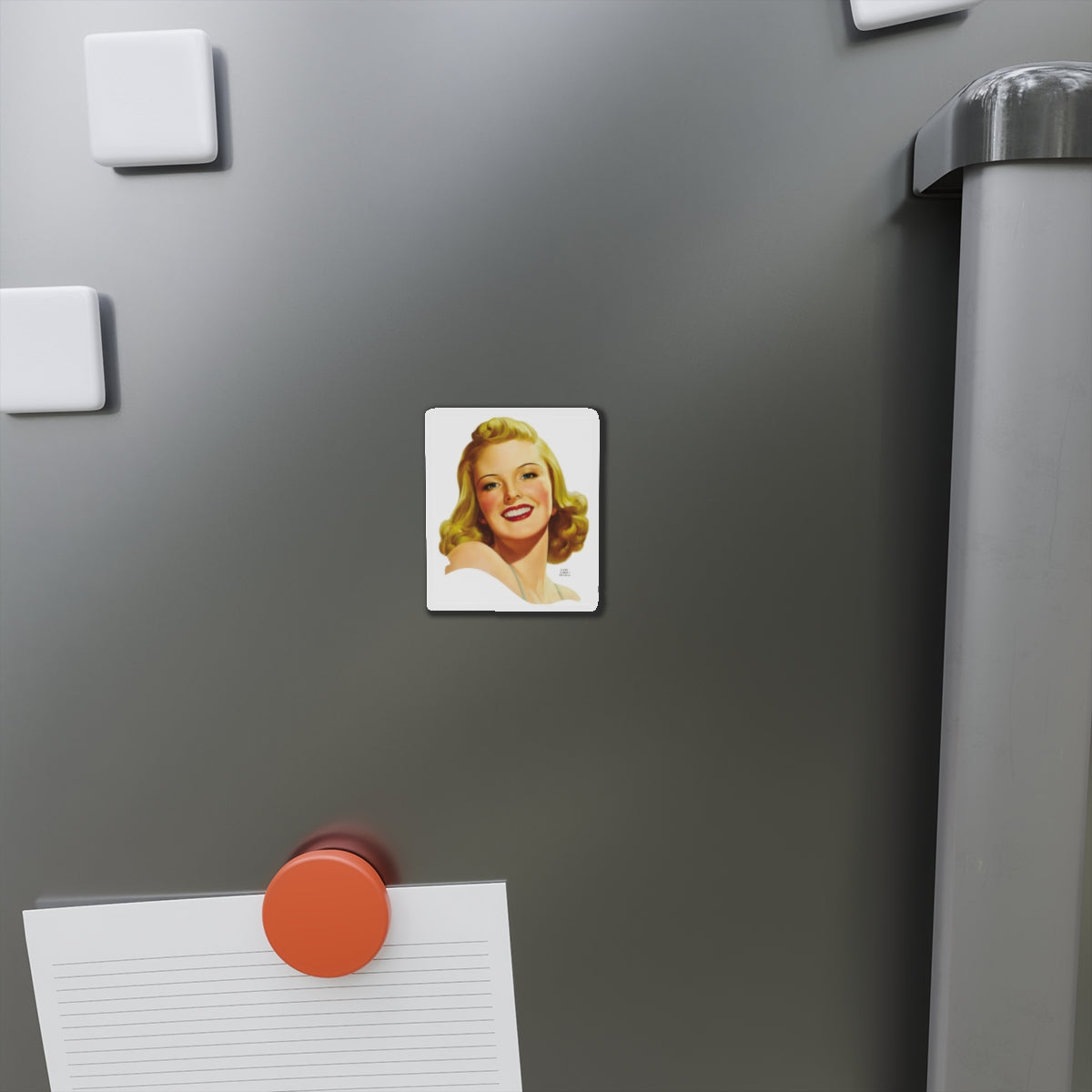 Blonde (Magazine Illustration) Refrigerator Magnet-The Sticker Space