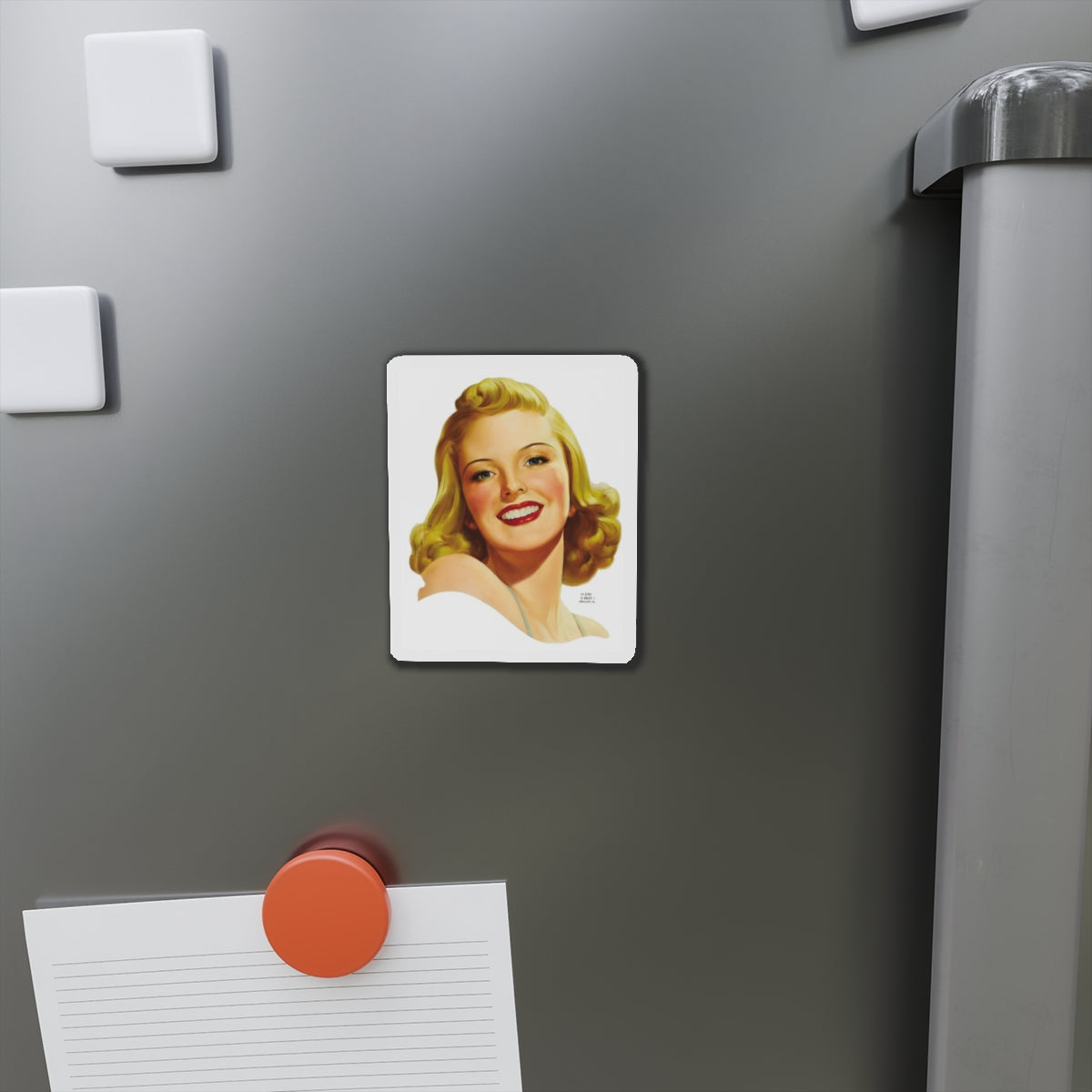 Blonde (Magazine Illustration) Refrigerator Magnet-The Sticker Space