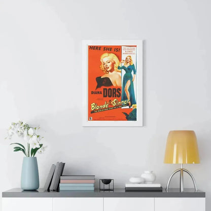 BLONDE SINNER 1956 - Framed Movie Poster - The Sticker Space