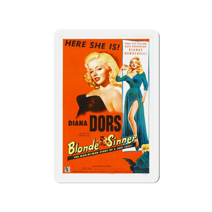 BLONDE SINNER 1956 Movie Poster - Die-Cut Magnet-4" x 4"-The Sticker Space