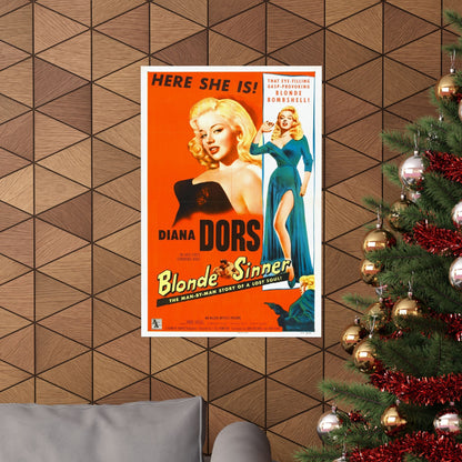 BLONDE SINNER 1956 - Paper Movie Poster-The Sticker Space