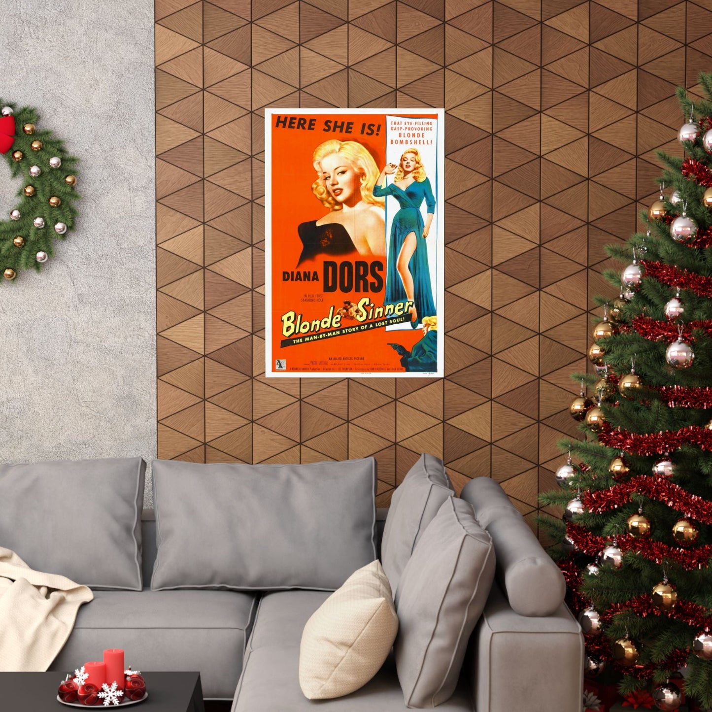 BLONDE SINNER 1956 - Paper Movie Poster-The Sticker Space