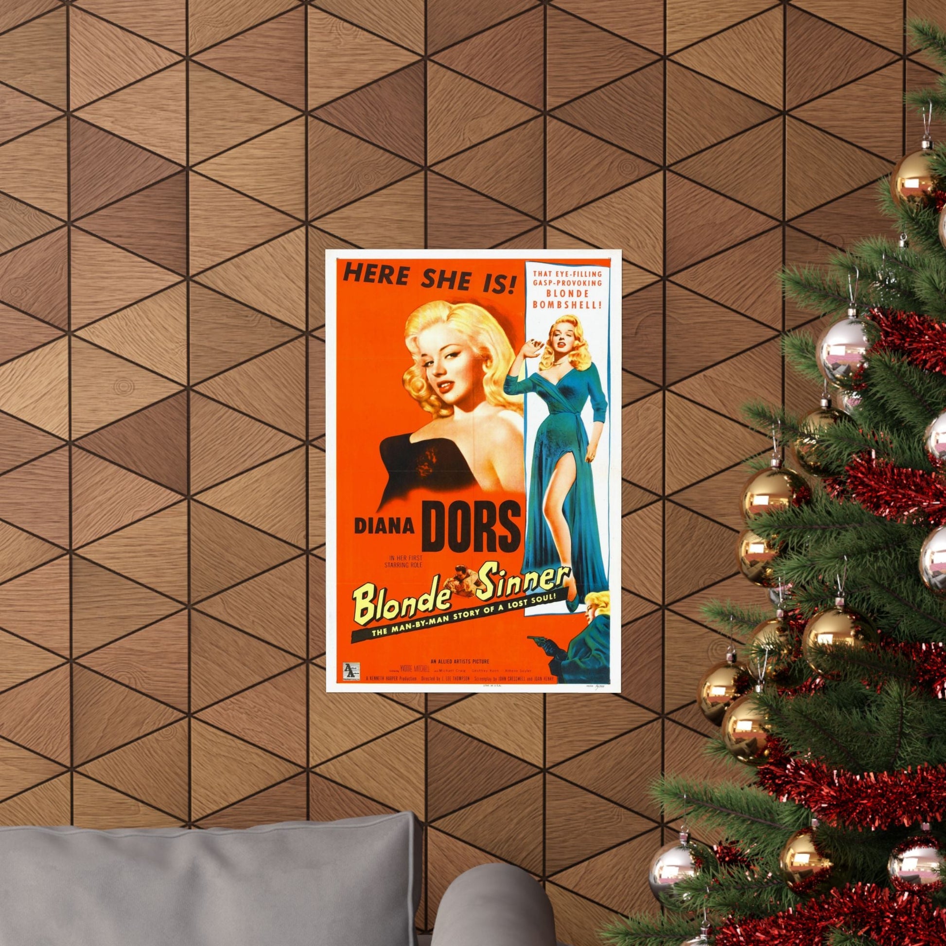 BLONDE SINNER 1956 - Paper Movie Poster-The Sticker Space