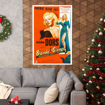 BLONDE SINNER 1956 - Paper Movie Poster-The Sticker Space