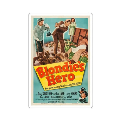 Blondies Hero 1950 Movie Poster - STICKER Vinyl Kiss-Cut Decal 3 Inch White - The Sticker Space