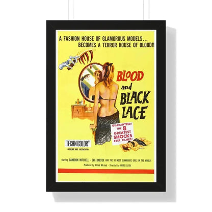 BLOOD AND BLACK LACE 1964 - Framed Movie Poster 16″ x 24″ Black - The Sticker Space