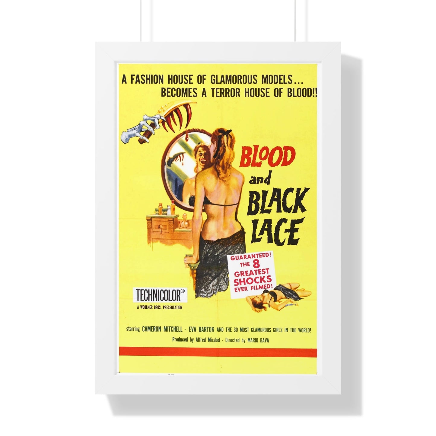 BLOOD AND BLACK LACE 1964 - Framed Movie Poster-16″ x 24″-The Sticker Space