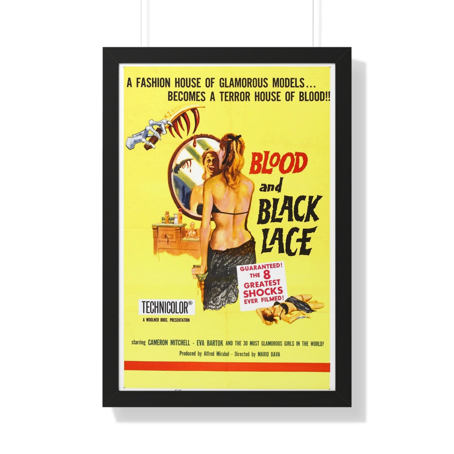 BLOOD AND BLACK LACE 1964 - Framed Movie Poster-20" x 30"-The Sticker Space