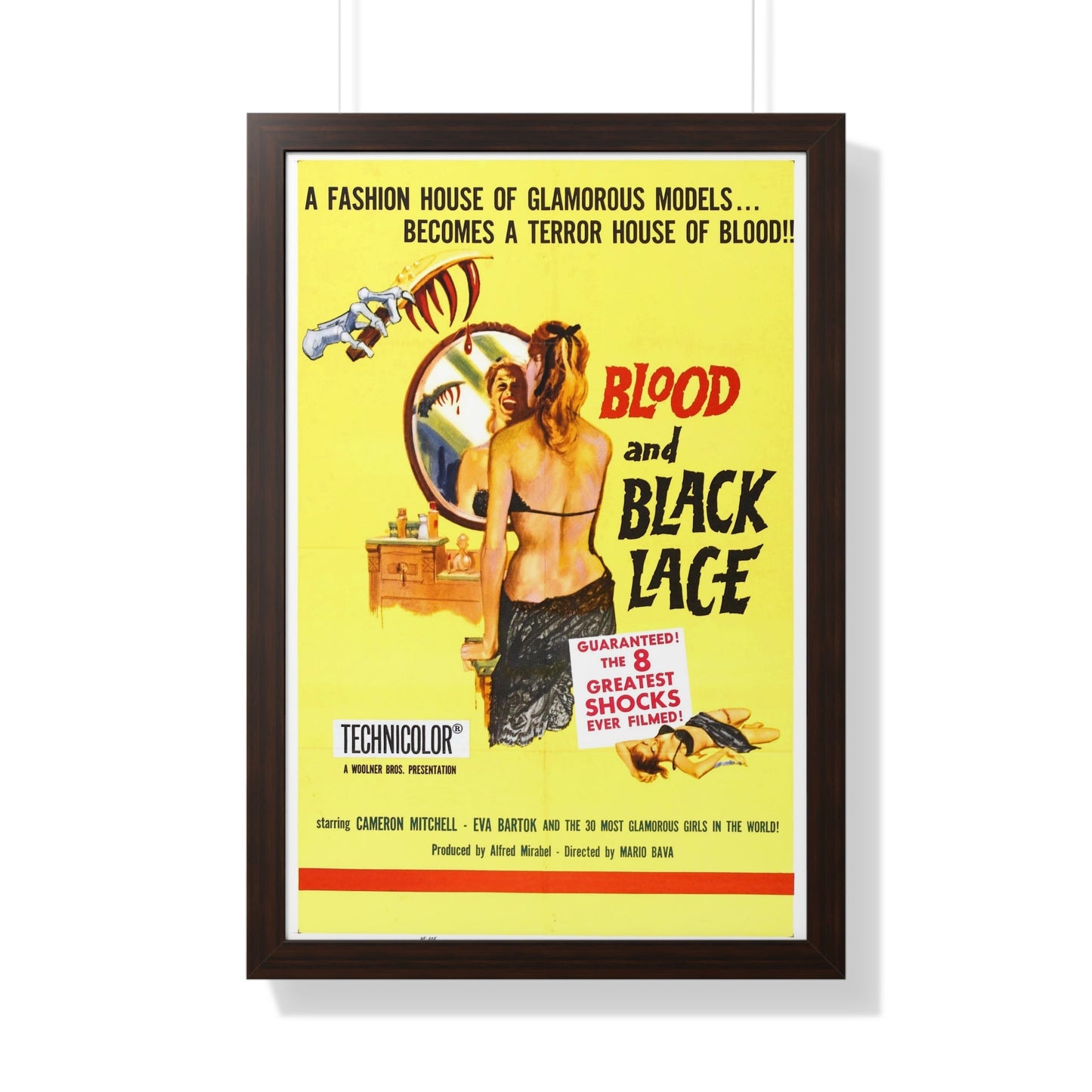 BLOOD AND BLACK LACE 1964 - Framed Movie Poster-20" x 30"-The Sticker Space