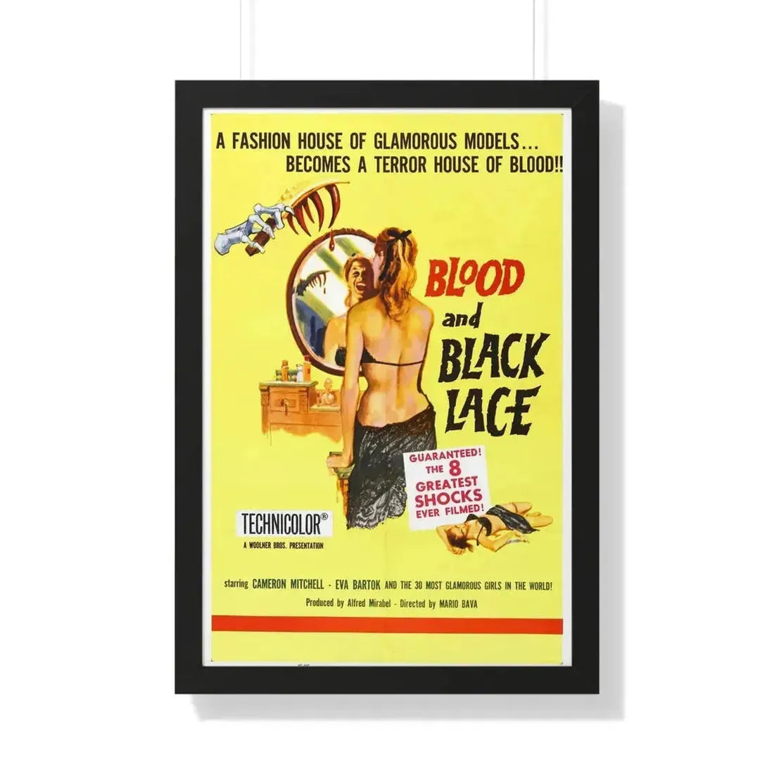 BLOOD AND BLACK LACE 1964 - Framed Movie Poster - The Sticker Space