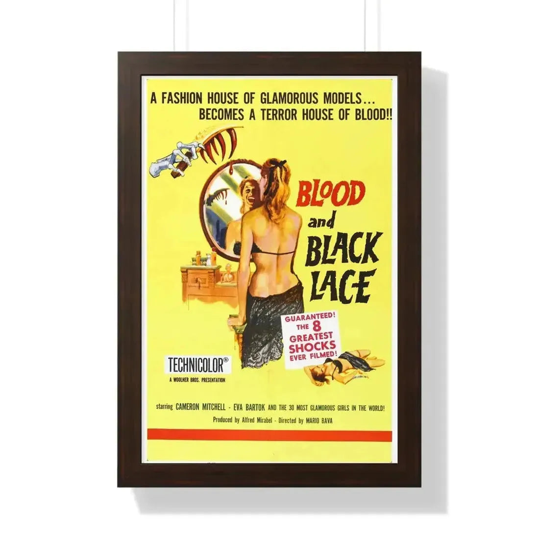 BLOOD AND BLACK LACE 1964 - Framed Movie Poster - The Sticker Space