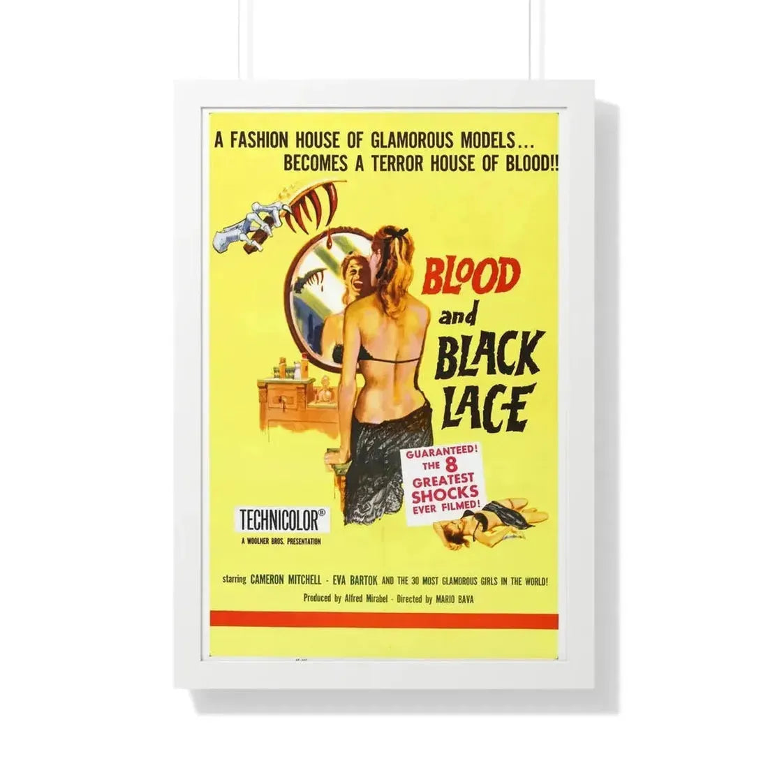 BLOOD AND BLACK LACE 1964 - Framed Movie Poster - The Sticker Space
