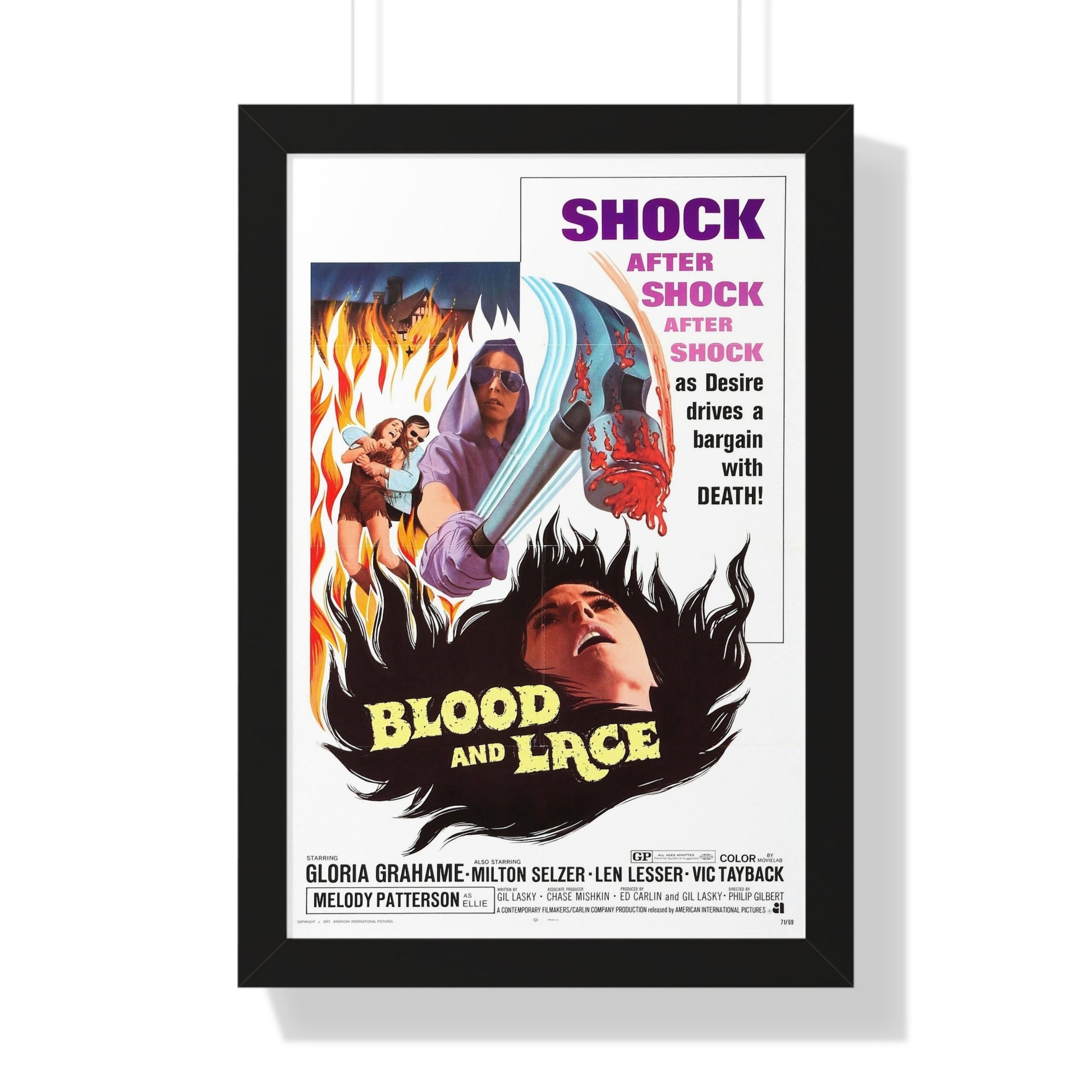 BLOOD AND LACE 1971 - Framed Movie Poster-16″ x 24″-The Sticker Space