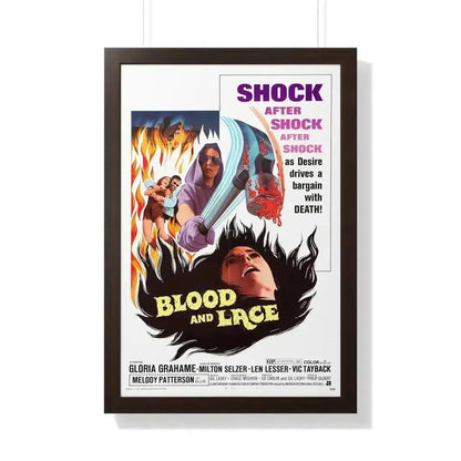 BLOOD AND LACE 1971 - Framed Movie Poster 20" x 30" Walnut - The Sticker Space