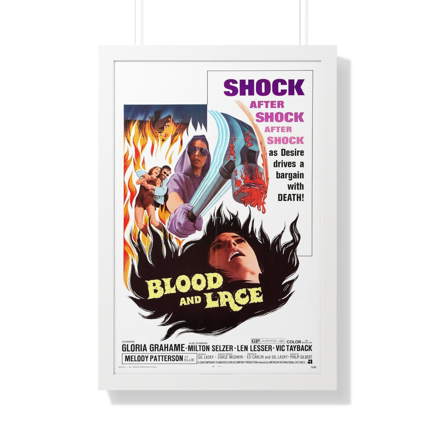 BLOOD AND LACE 1971 - Framed Movie Poster-20" x 30"-The Sticker Space