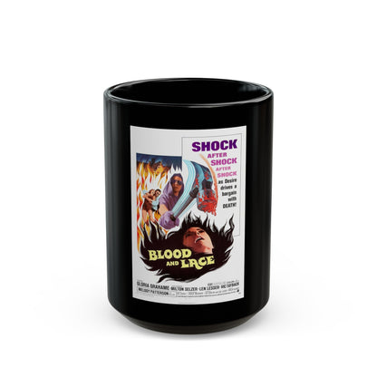 BLOOD AND LACE 1971 Movie Poster - Black Coffee Mug-15oz-The Sticker Space