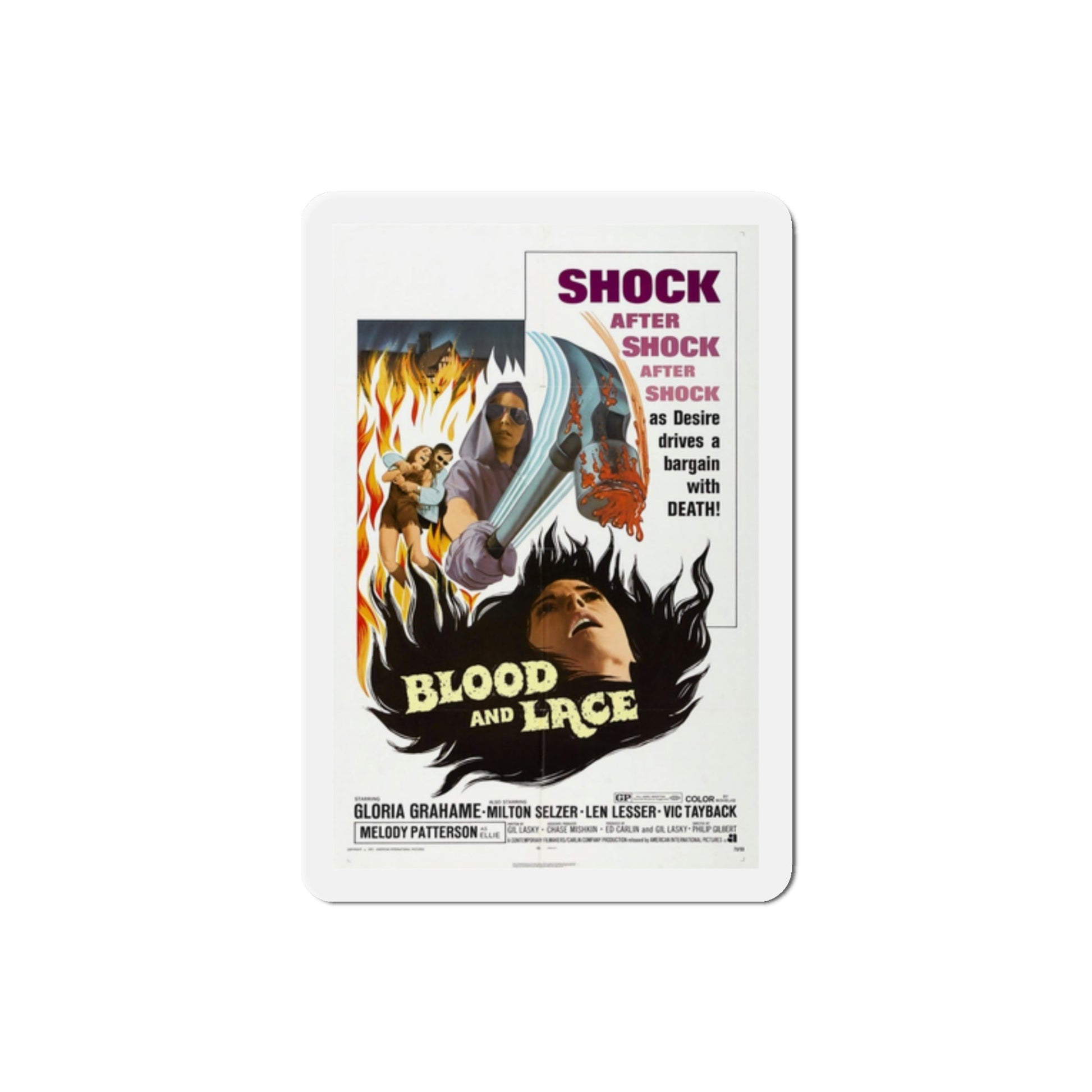 Blood and Lace 1971 Movie Poster Die-Cut Magnet-2 Inch-The Sticker Space