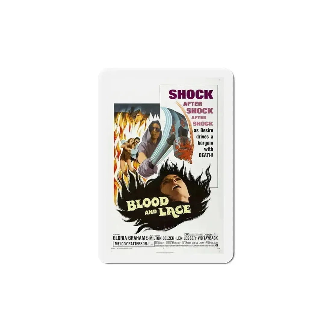 Blood and Lace 1971 Movie Poster Refrigerator Magnet 6 Inch - The Sticker Space