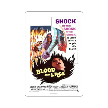BLOOD AND LACE 1971 Movie Poster - STICKER Vinyl Kiss-Cut Decal 4 Inch White - The Sticker Space