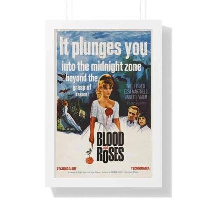 BLOOD AND ROSES 1960 - Framed Movie Poster 16″ x 24″ White - The Sticker Space
