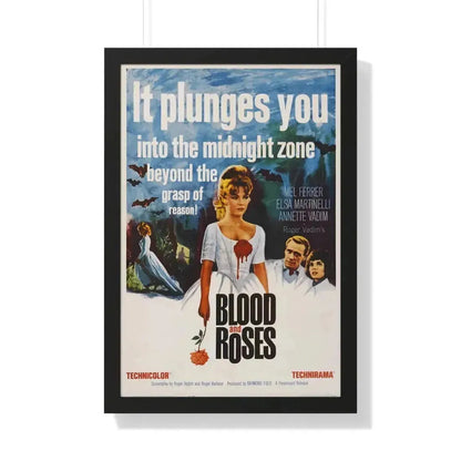 BLOOD AND ROSES 1960 - Framed Movie Poster 20" x 30" Black - The Sticker Space