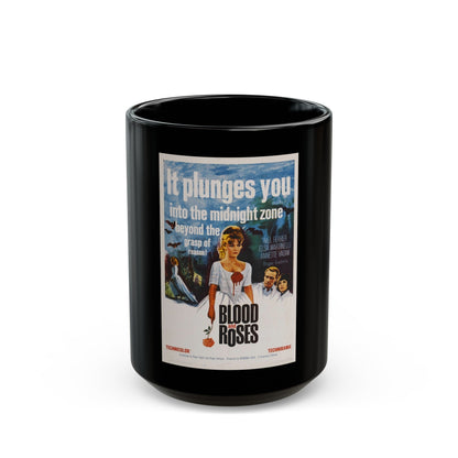 BLOOD AND ROSES 1960 Movie Poster - Black Coffee Mug-15oz-The Sticker Space