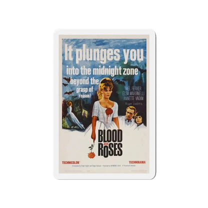 BLOOD AND ROSES 1960 Movie Poster - Refrigerator Magnet 4 Inch - The Sticker Space