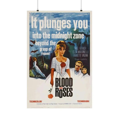 BLOOD AND ROSES 1960 - Paper Movie Poster 24″ x 36″ Matte - The Sticker Space
