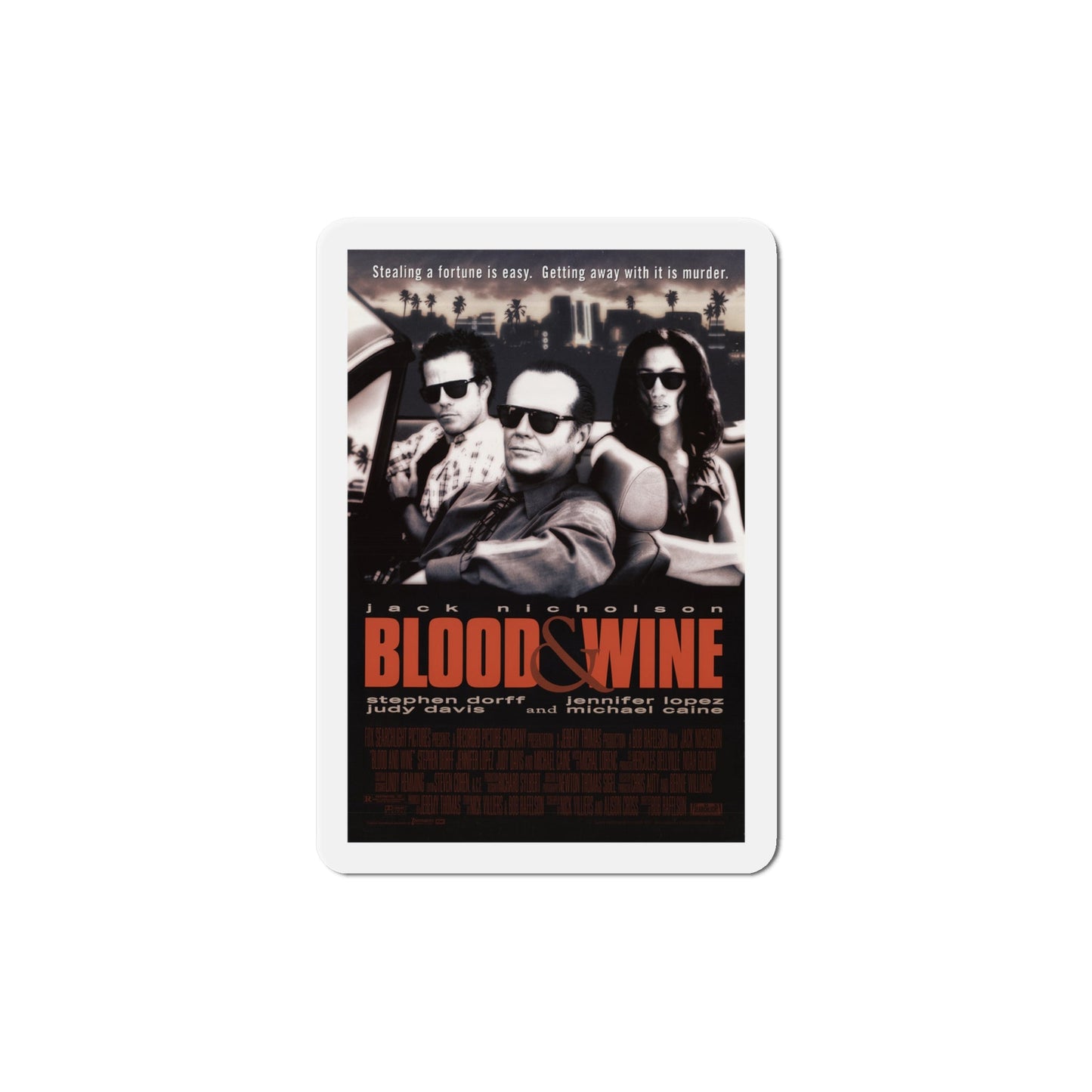 Blood And Wine 1997 Movie Poster Die-Cut Magnet-6 × 6"-The Sticker Space