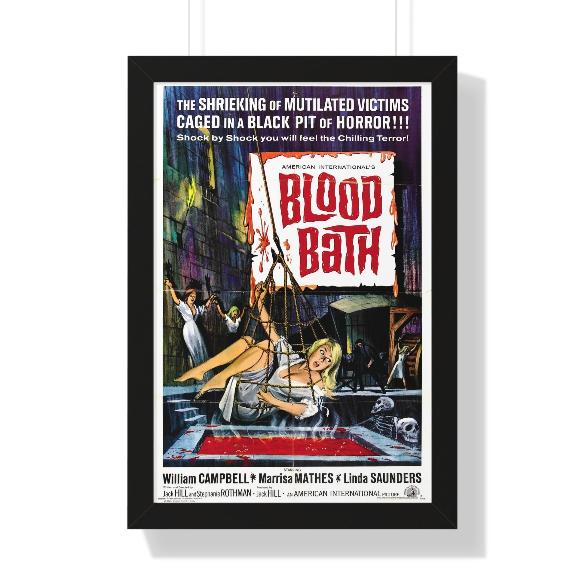 BLOOD BATH 1966 - Framed Movie Poster-16″ x 24″-The Sticker Space