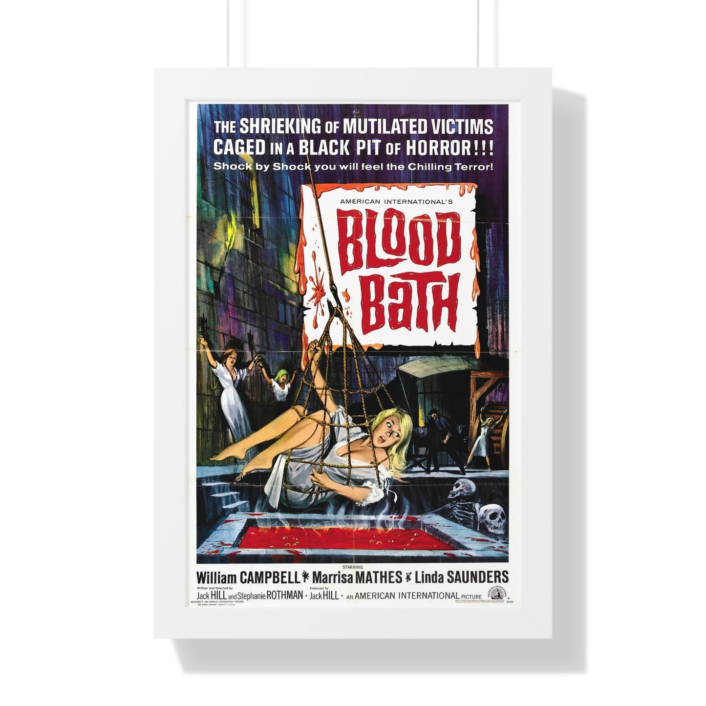 BLOOD BATH 1966 - Framed Movie Poster-16″ x 24″-The Sticker Space