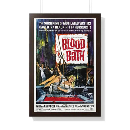 BLOOD BATH 1966 - Framed Movie Poster 20" x 30" Walnut - The Sticker Space