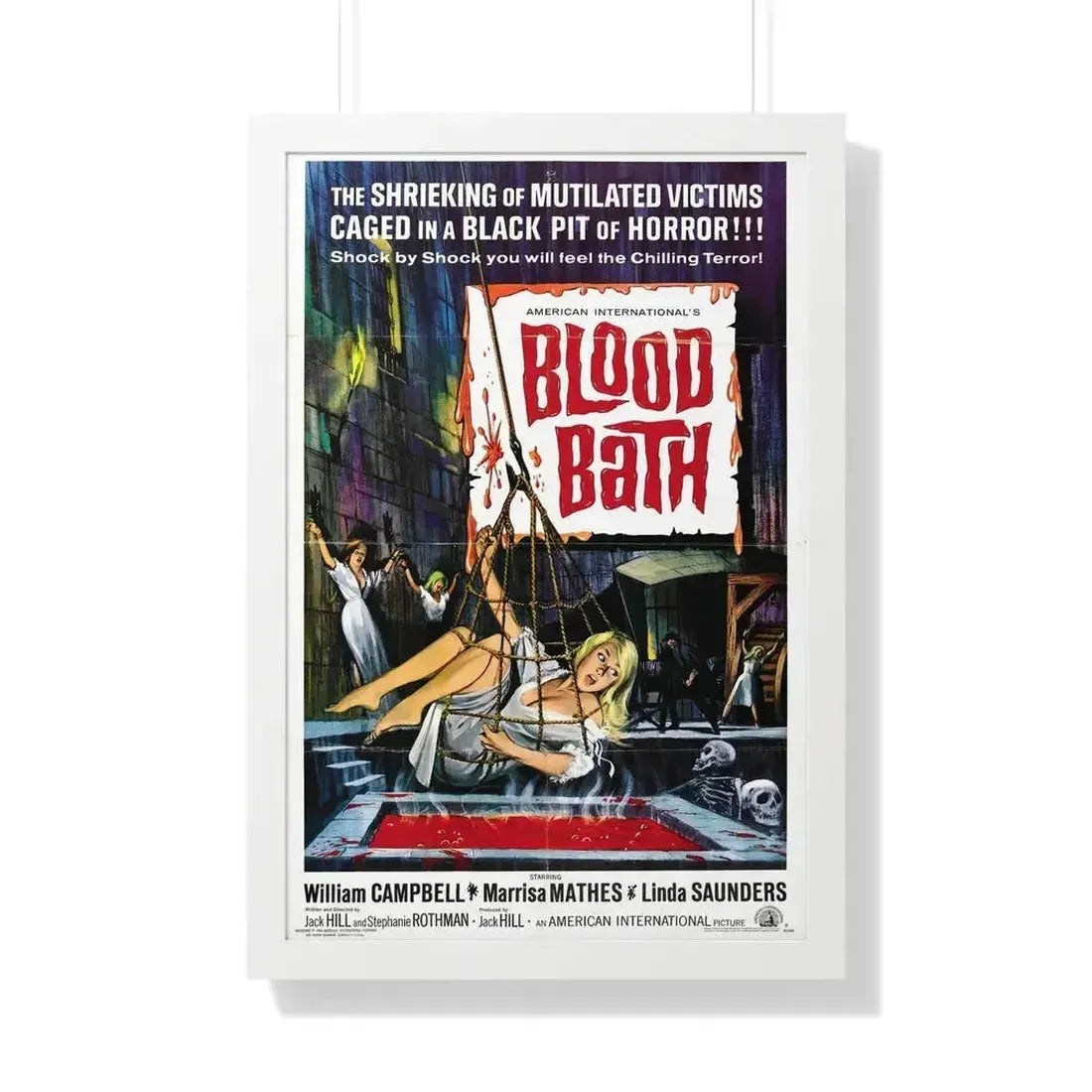 BLOOD BATH 1966 - Framed Movie Poster 20" x 30" White - The Sticker Space