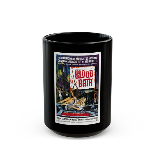 BLOOD BATH 1966 Movie Poster - Black Coffee Mug-15oz-The Sticker Space