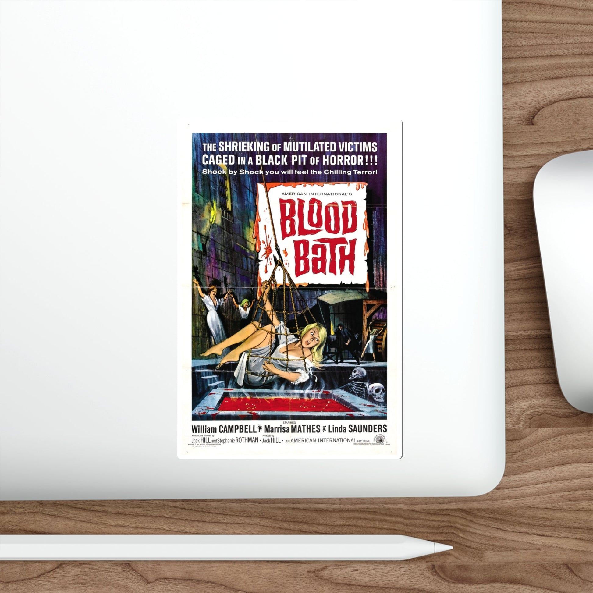 BLOOD BATH 1966 Movie Poster STICKER Vinyl Die-Cut Decal-The Sticker Space