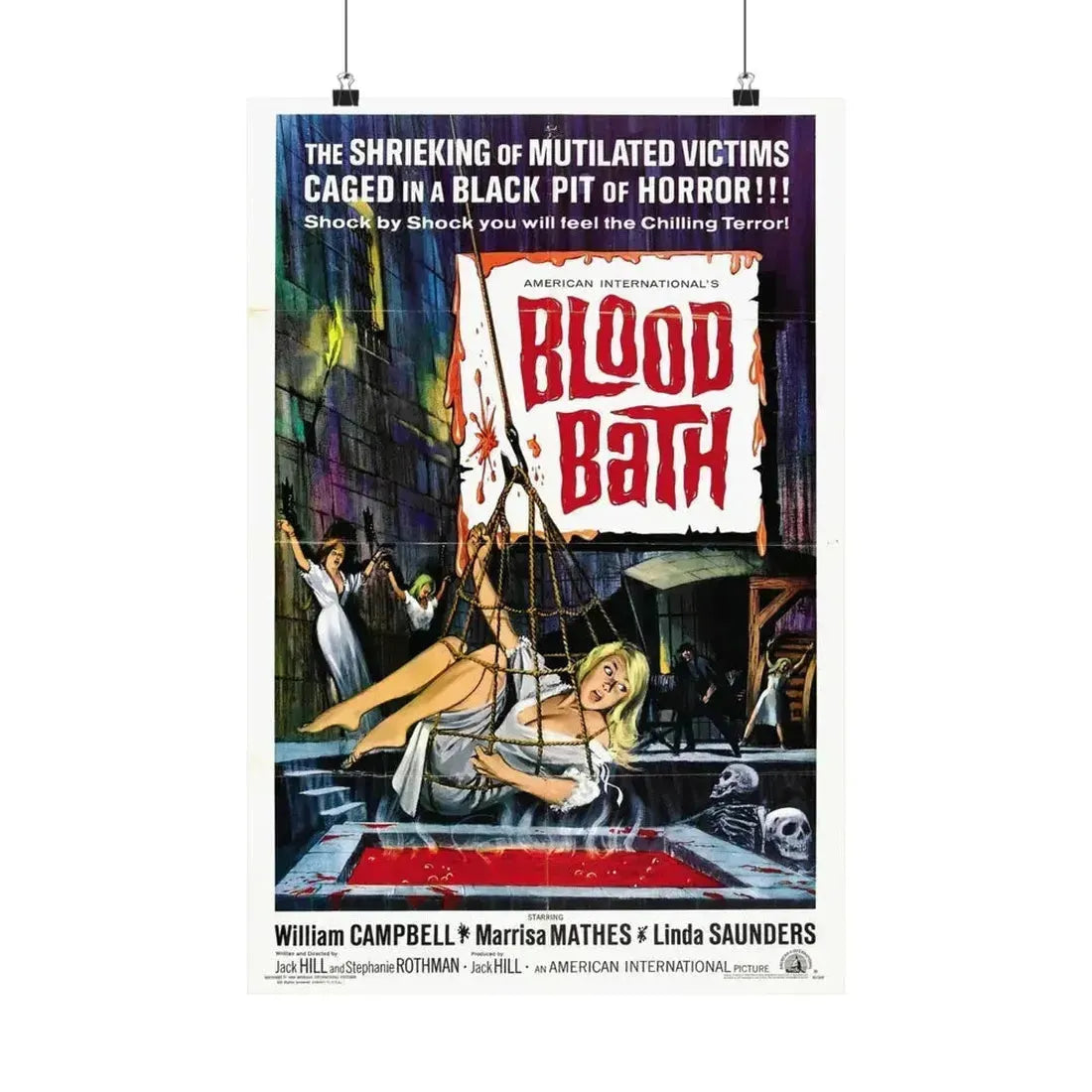 BLOOD BATH 1966 - Paper Movie Poster 16″ x 24″ Matte - The Sticker Space