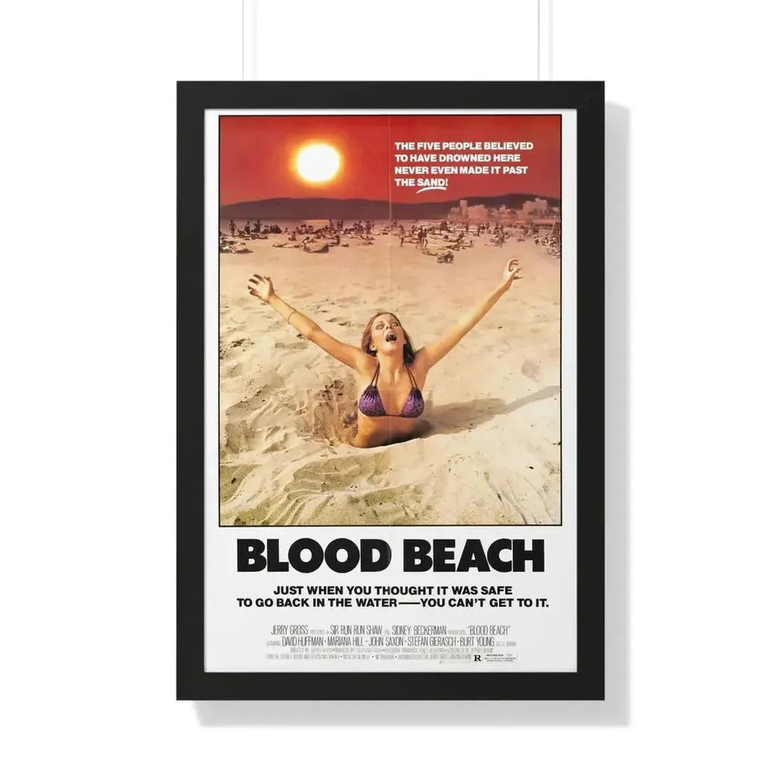 BLOOD BEACH 1981 - Framed Movie Poster - The Sticker Space