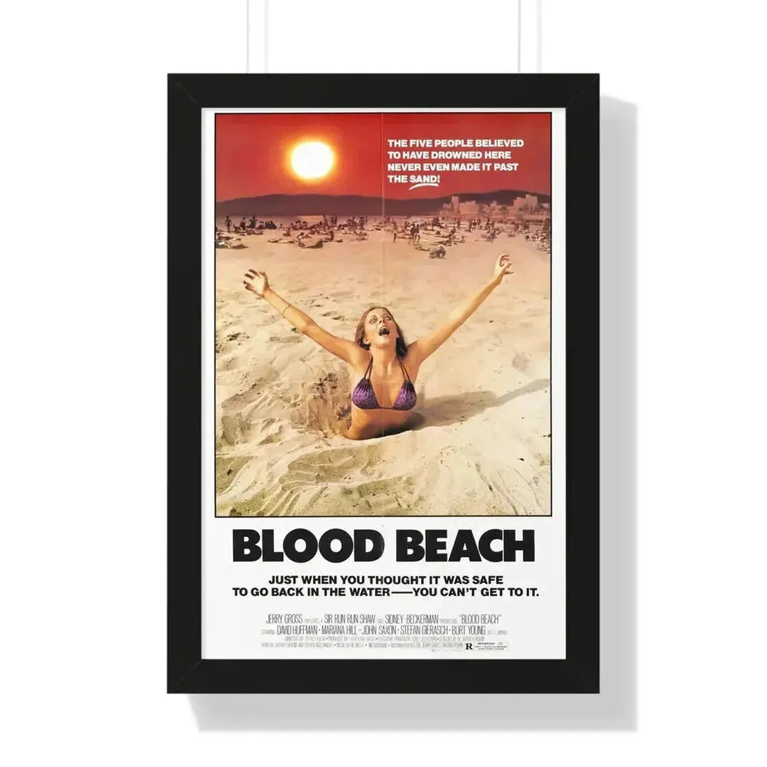 BLOOD BEACH 1981 - Framed Movie Poster - The Sticker Space