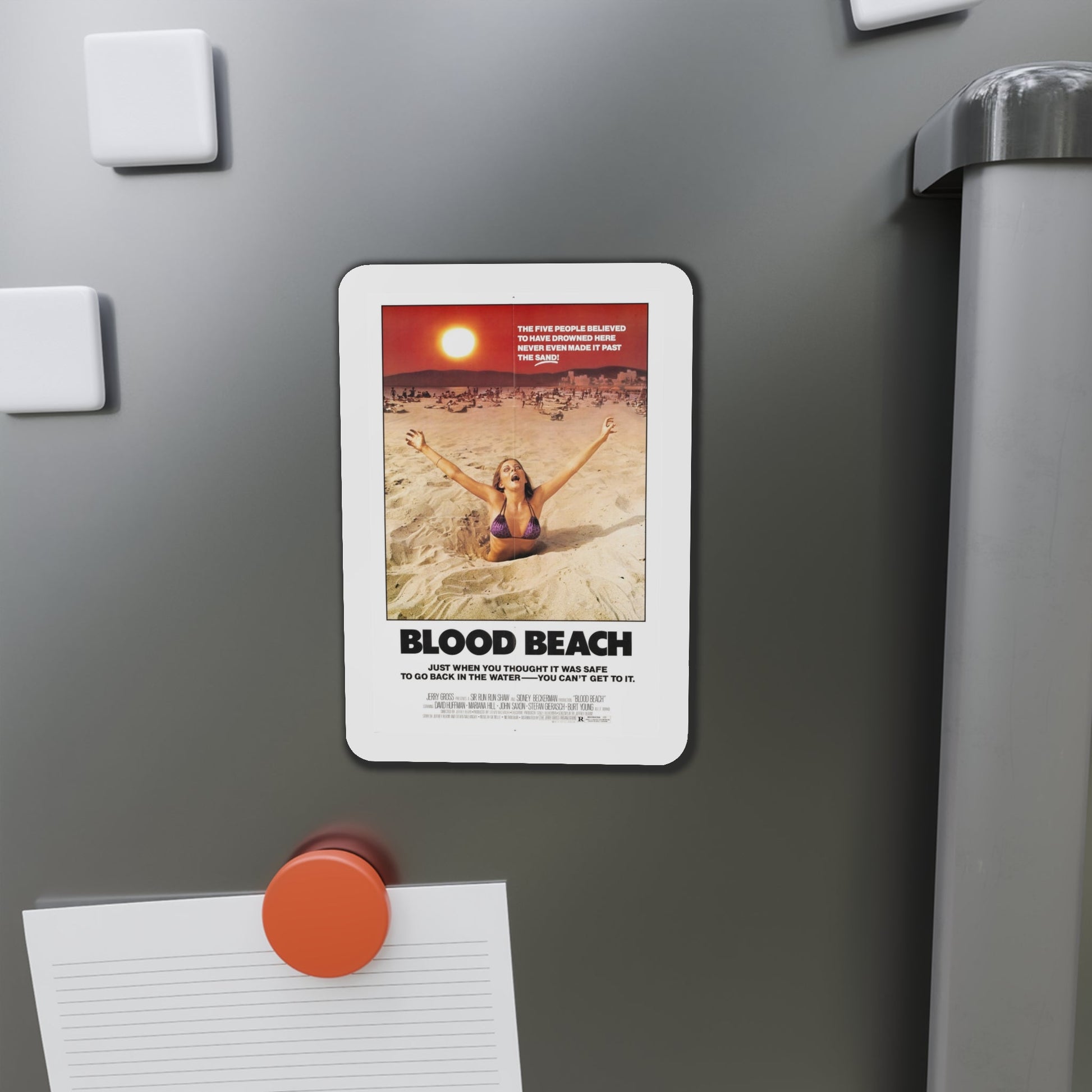 Blood Beach 1981 Movie Poster Die-Cut Magnet-The Sticker Space