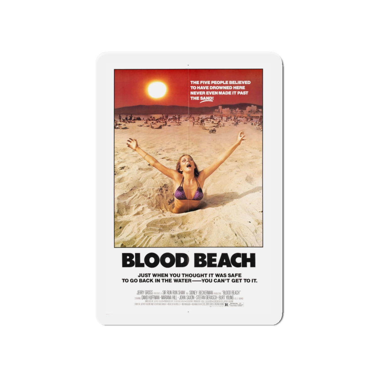 BLOOD BEACH 1981 Movie Poster - Die-Cut Magnet-4" x 4"-The Sticker Space