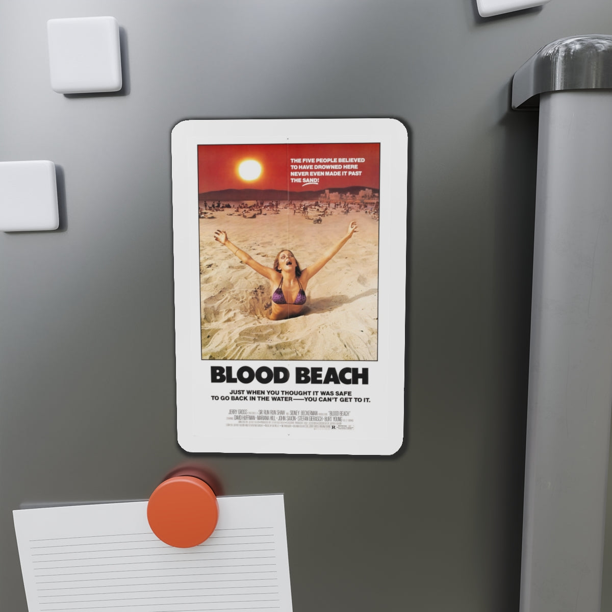 BLOOD BEACH 1981 Movie Poster - Die-Cut Magnet-The Sticker Space