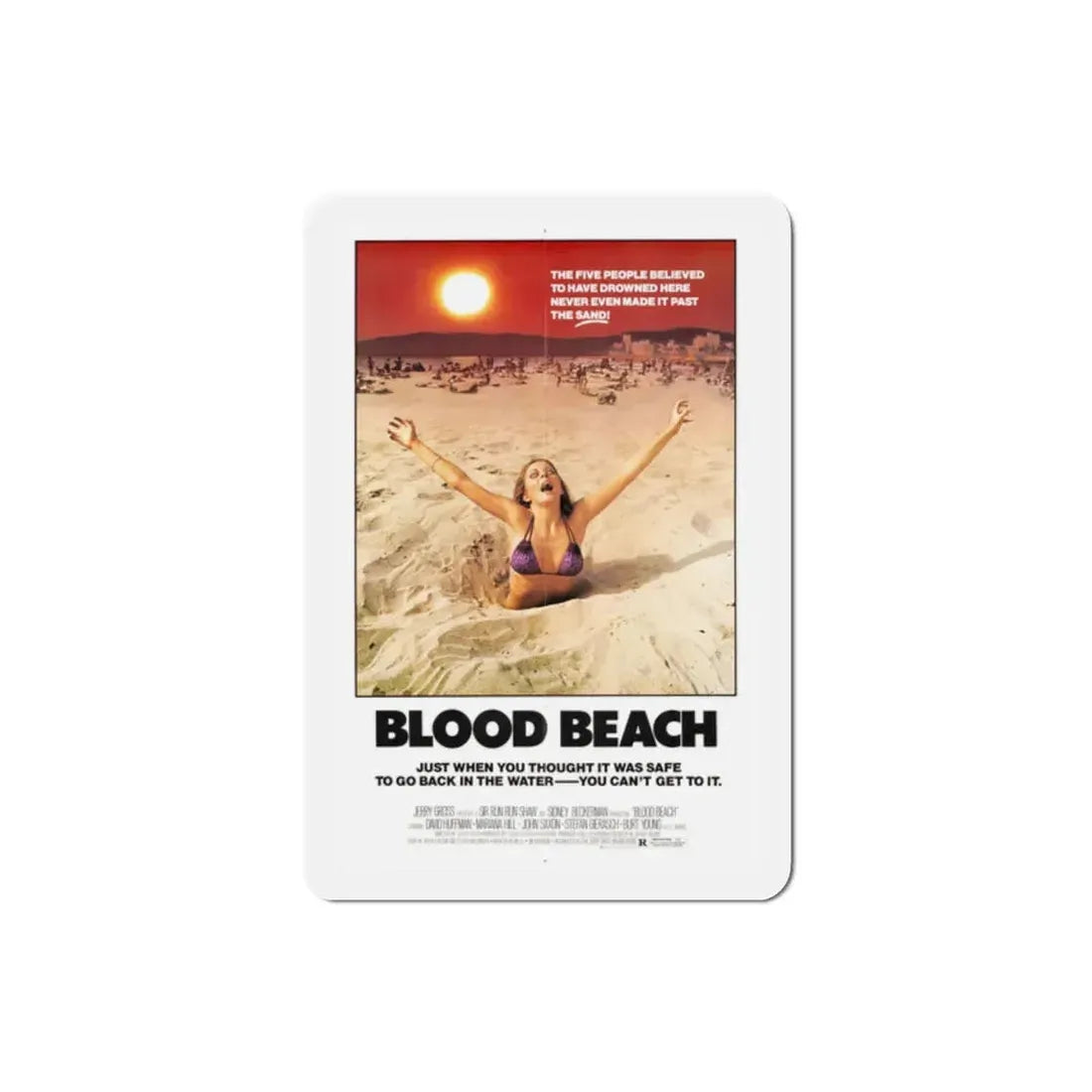 Blood Beach 1981 Movie Poster Refrigerator Magnet 2 Inch - The Sticker Space
