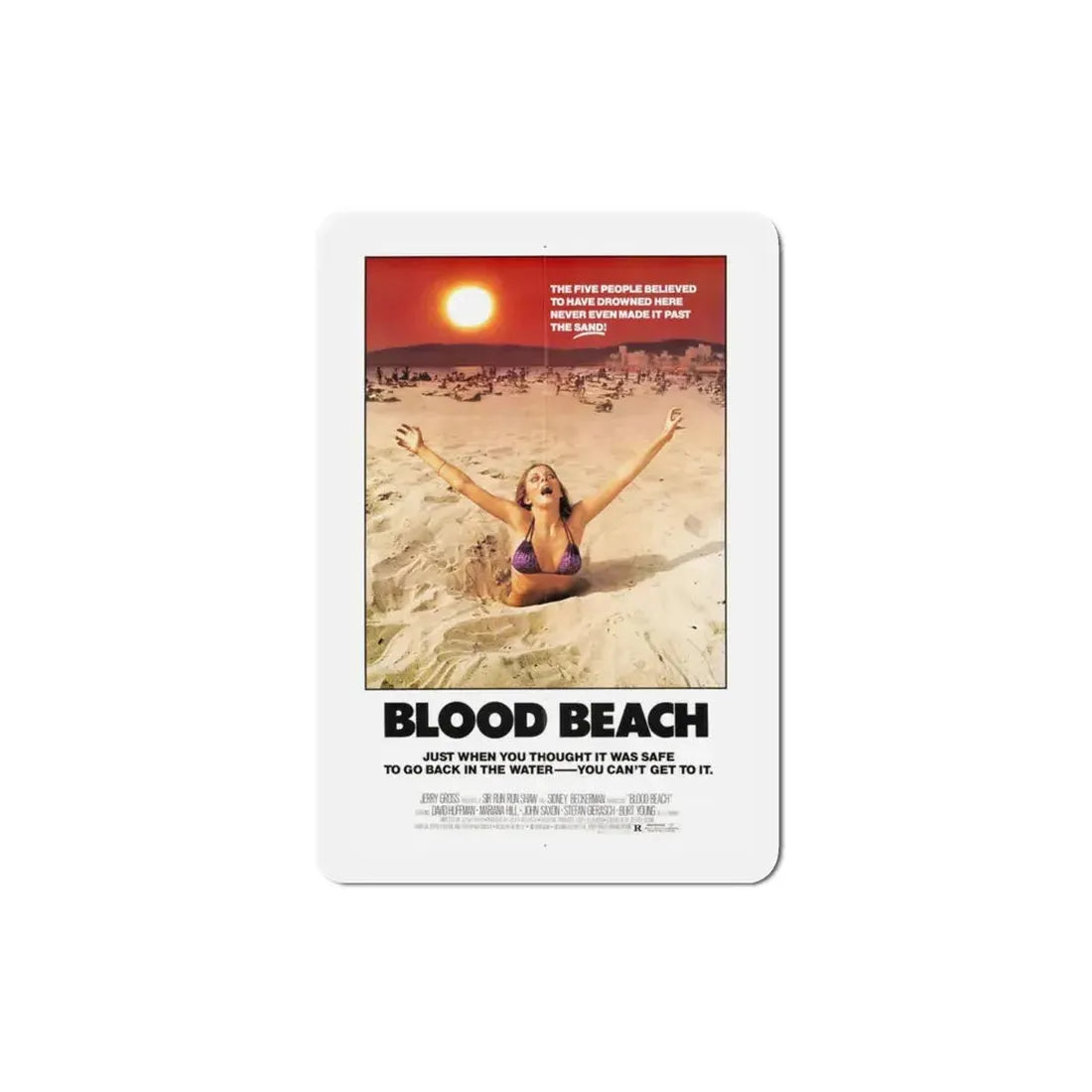Blood Beach 1981 Movie Poster Refrigerator Magnet 3 Inch - The Sticker Space