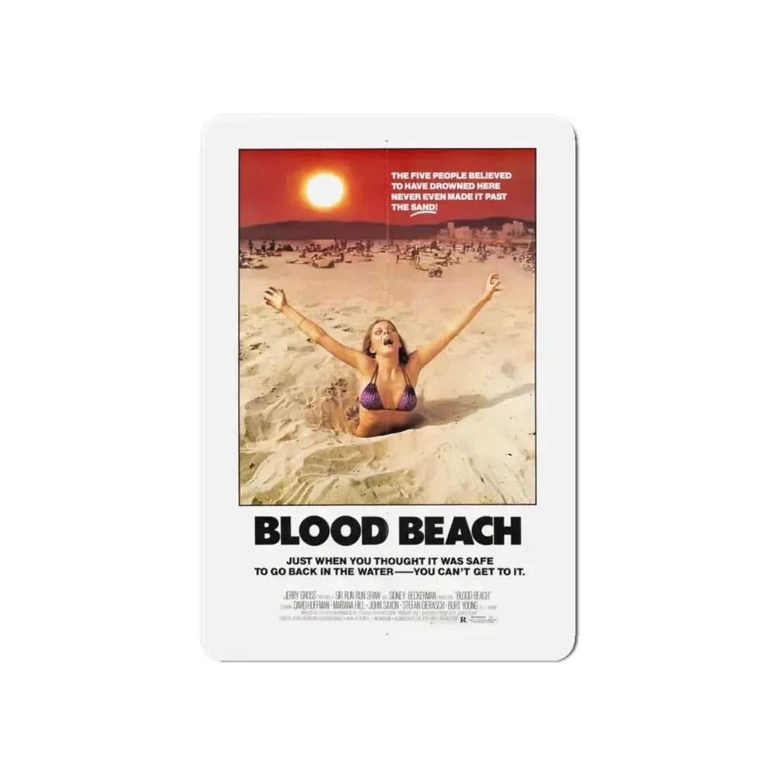 BLOOD BEACH 1981 Movie Poster - Refrigerator Magnet 6 Inch - The Sticker Space