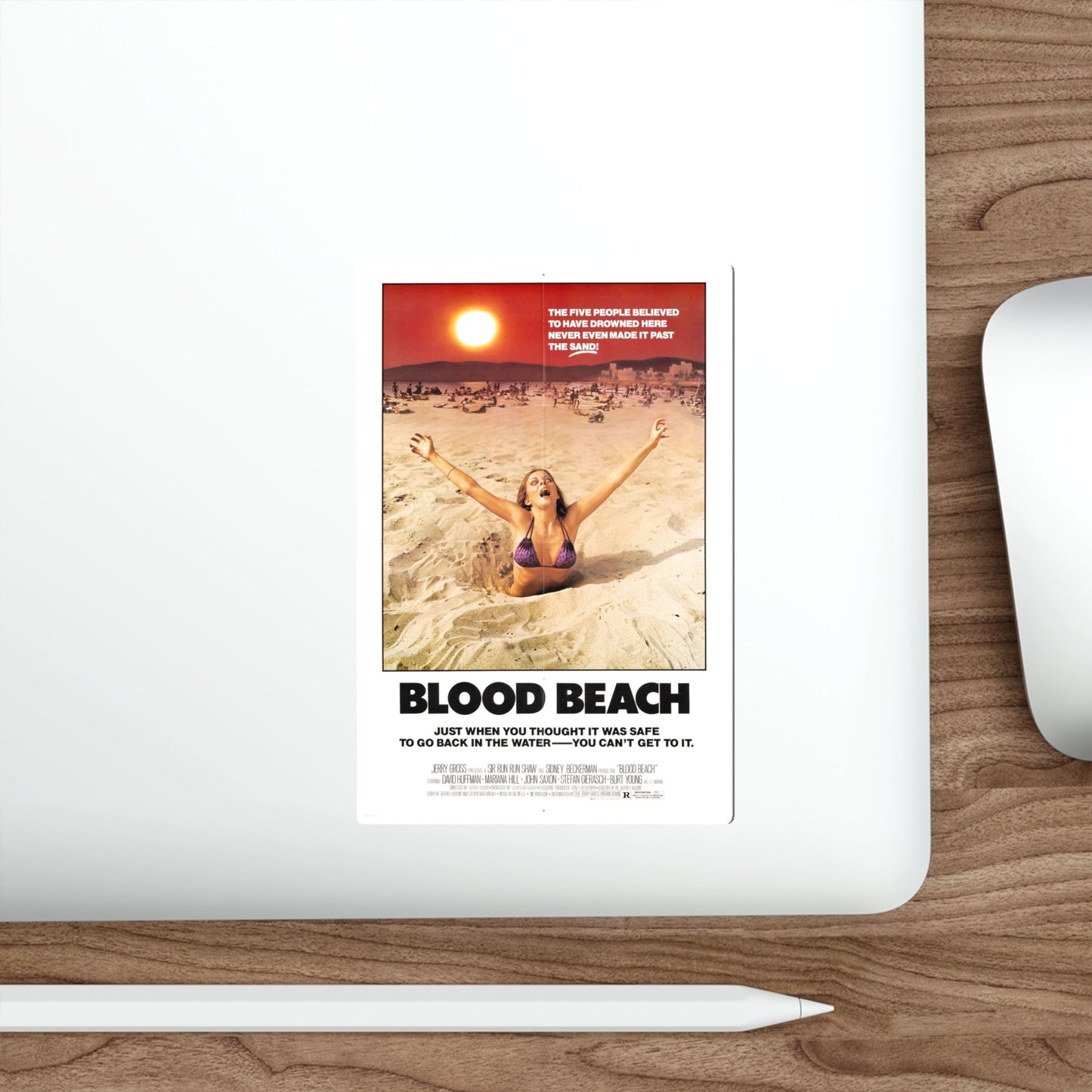 BLOOD BEACH 1981 Movie Poster STICKER Vinyl Die-Cut Decal-The Sticker Space