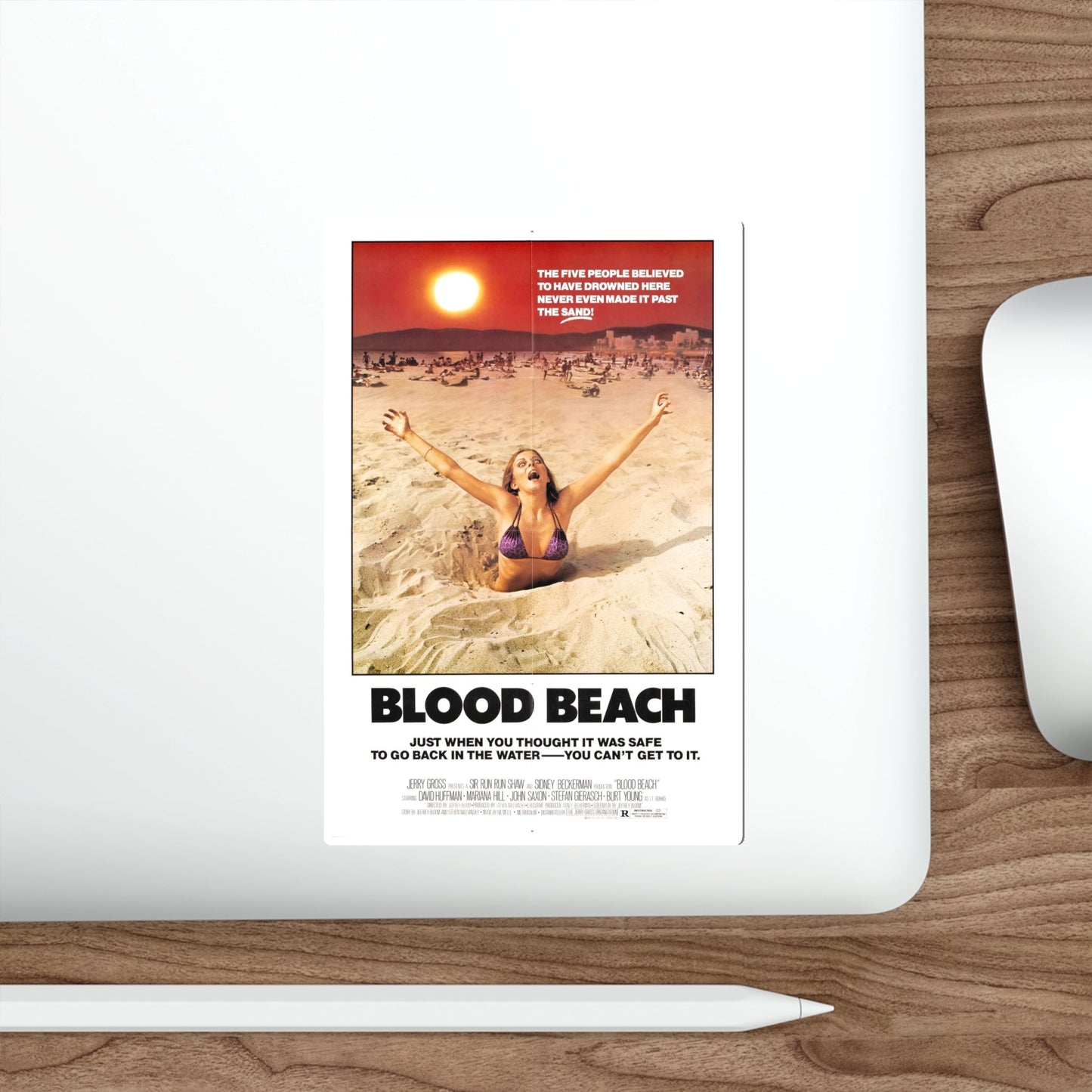 BLOOD BEACH 1981 Movie Poster STICKER Vinyl Die-Cut Decal-The Sticker Space