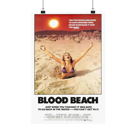 BLOOD BEACH 1981 - Paper Movie Poster 12″ x 18″ Matte - The Sticker Space