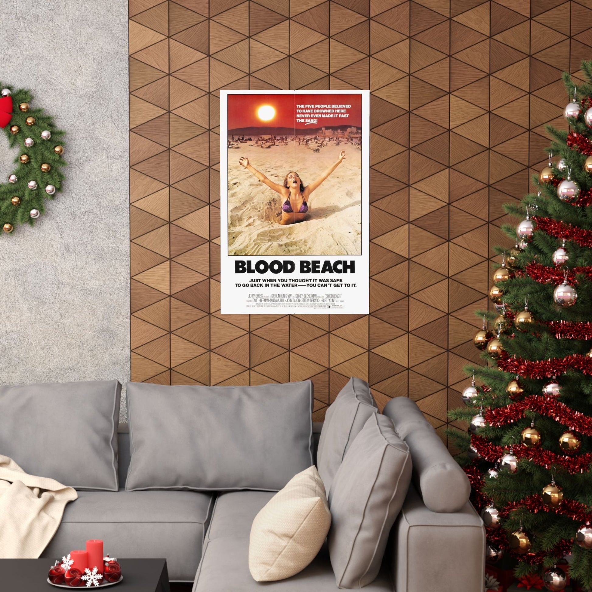 BLOOD BEACH 1981 - Paper Movie Poster-The Sticker Space