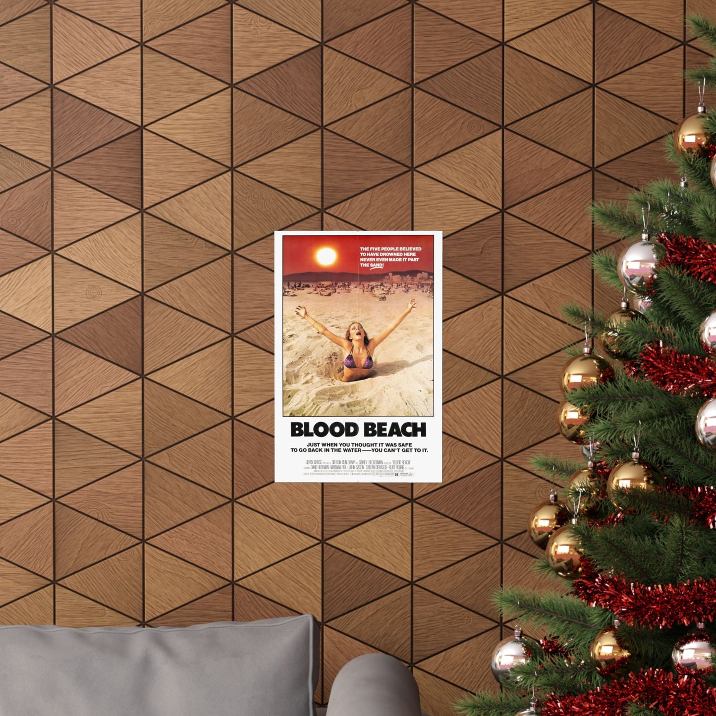 BLOOD BEACH 1981 - Paper Movie Poster-The Sticker Space